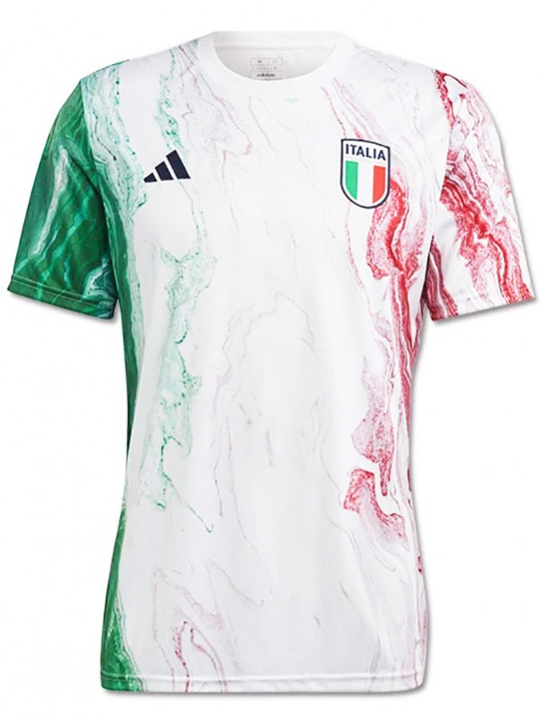 Italy maillot d'entraînement d'avant-match Italie maillot de football blanc uniforme de football pour hommes 2023-2024